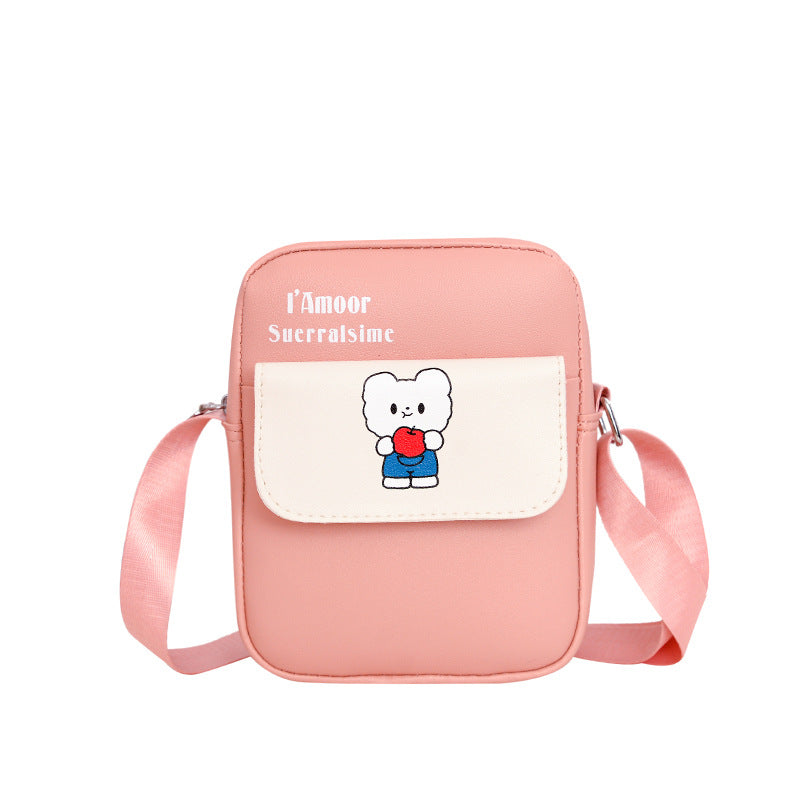 Children's Candy Color Cute Cartoon Printed Stylish Children's Shoulder Bags