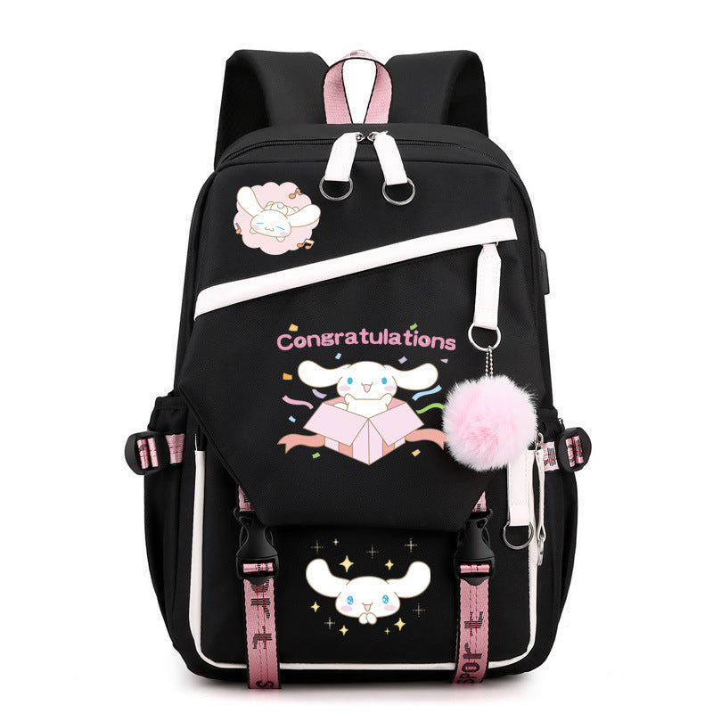 Melody Peripheral Female Cute Primary Junior High Backpacks