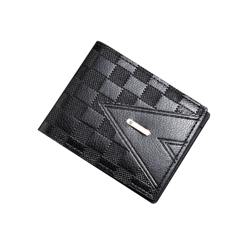 Men's Short Business Medium Green Horizontal Light Men's Wallets