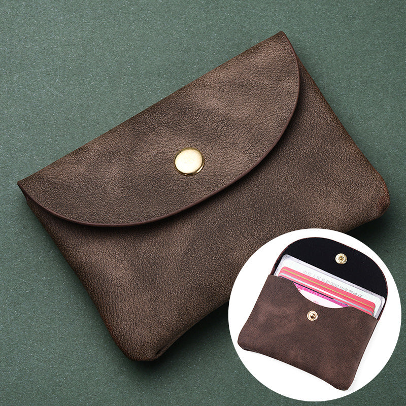 Pochette en cuir souple pour femmes, hommes et petits mini porte-monnaie