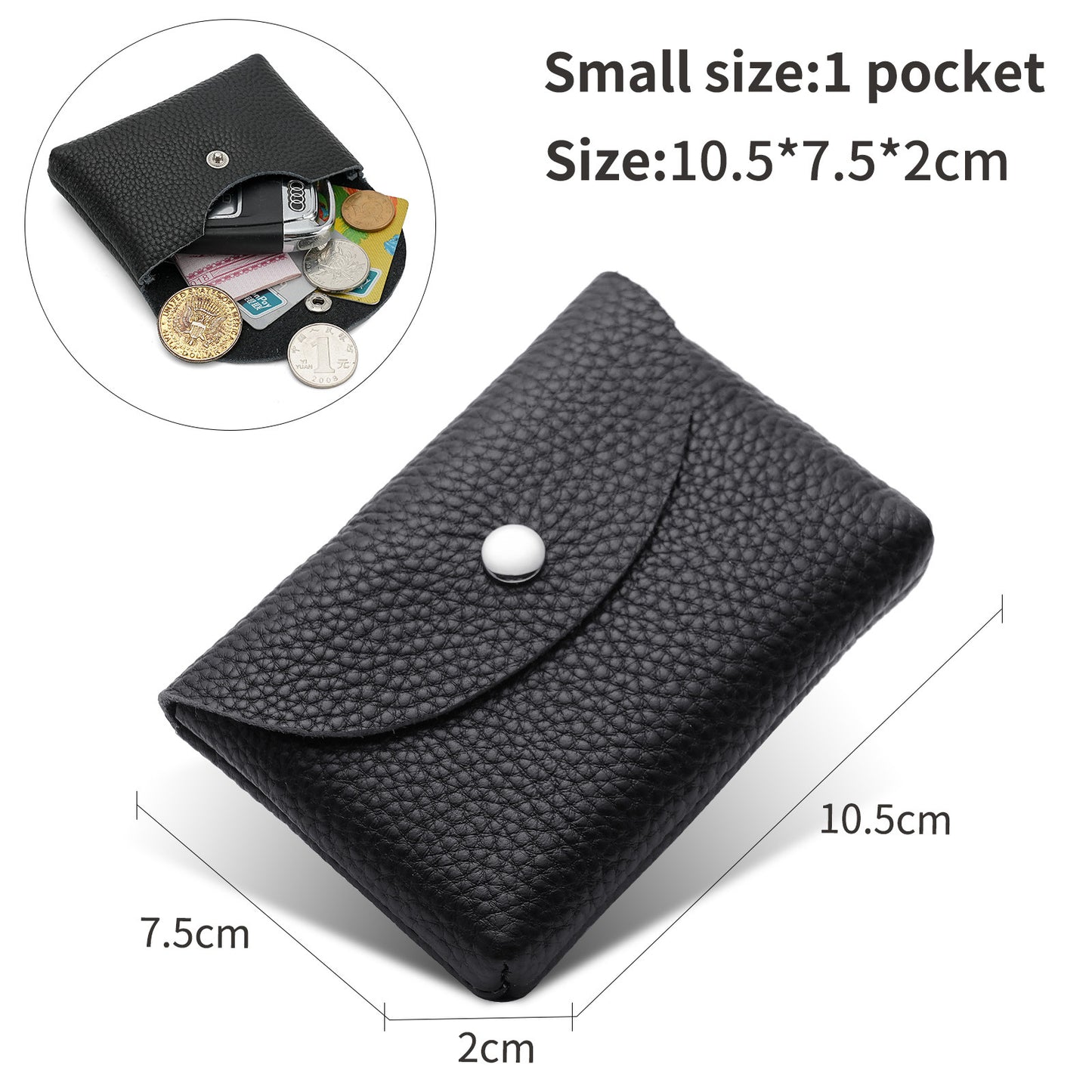 Women's Soft First Layer Cowhide Small Simple Coin Purses