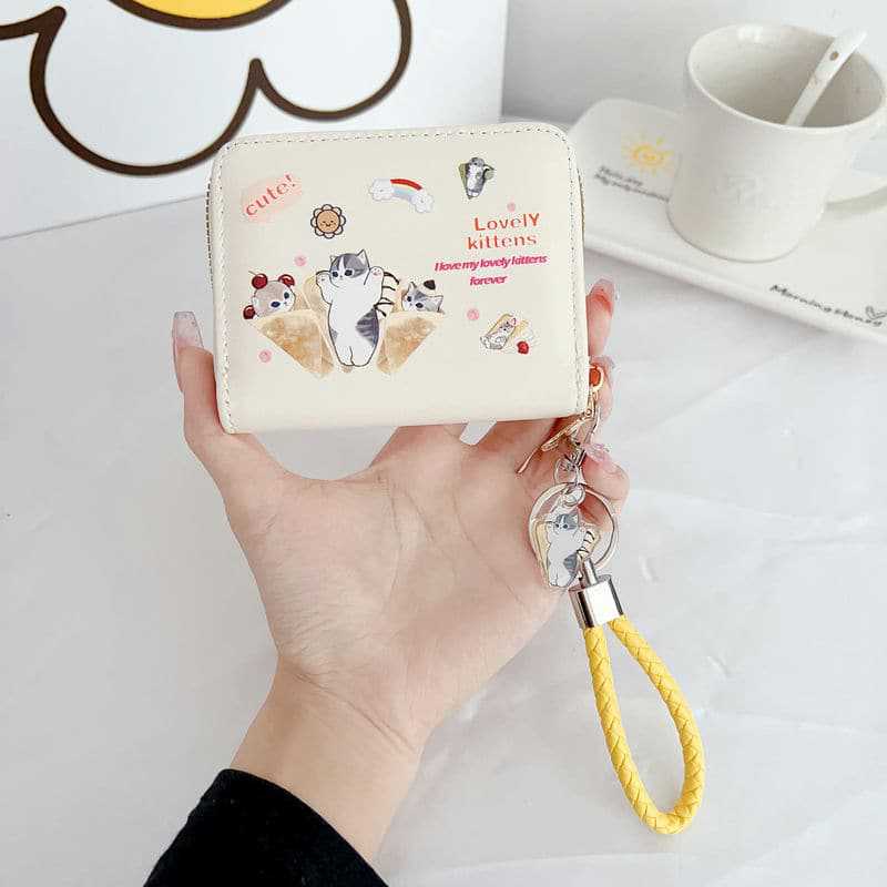 Women's Integrated Cute Alien Cat Cartoon Large Coin Purses