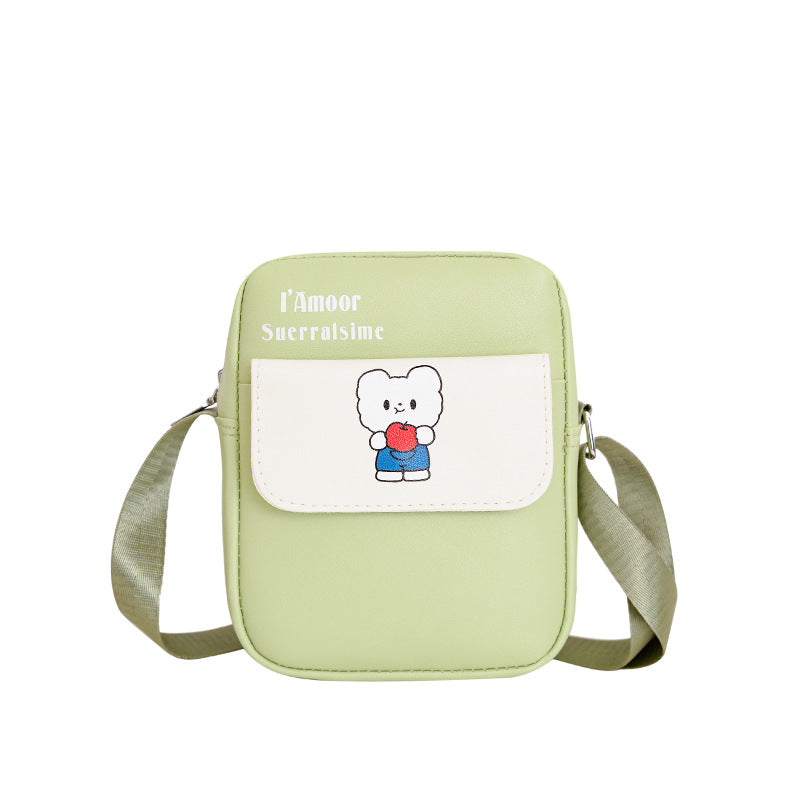 Children's Candy Color Cute Cartoon Printed Stylish Children's Shoulder Bags