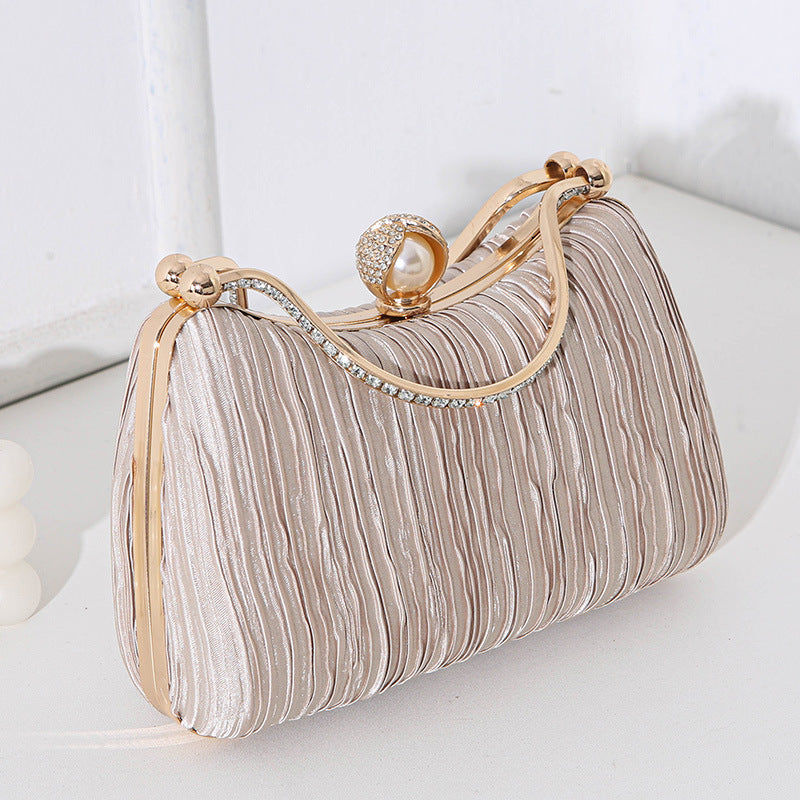 Women's Pearl Dinner Clutch Elegant Dress Banquet Evening Bags