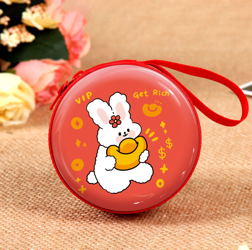 Glamorous Tinplate Earphone Christmas Event Gift Coin Purses