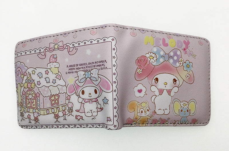 Little Devil Clow Pink Cat Melody Short Ladies Wallets