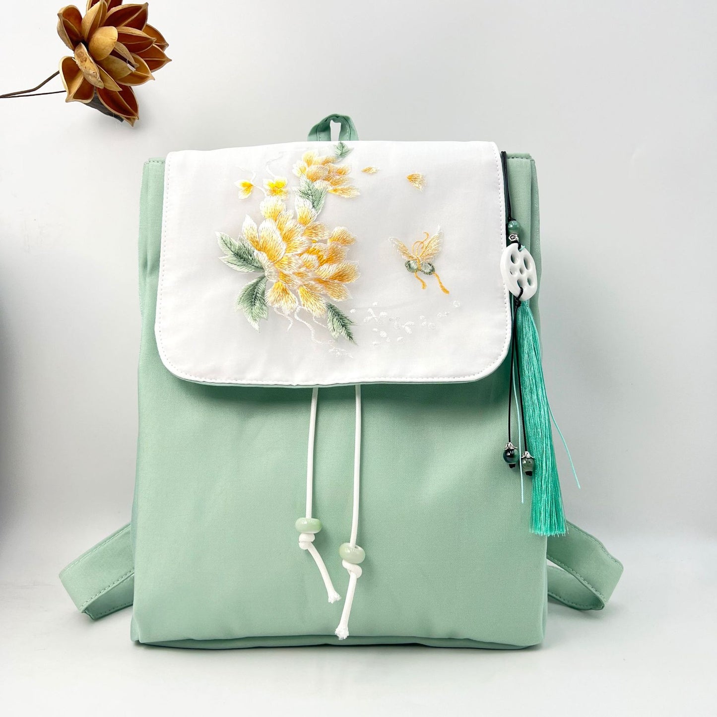 Straight Hair Han Elements Chinese Clothes Backpacks