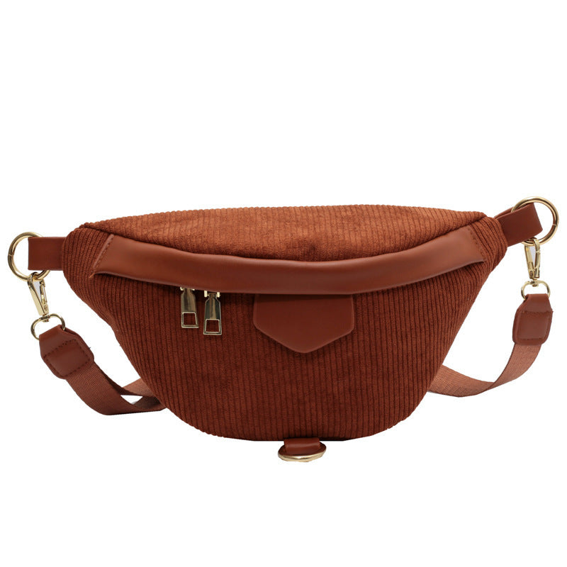 Popular Corduroy Retro Small Change Mobile Waist Packs