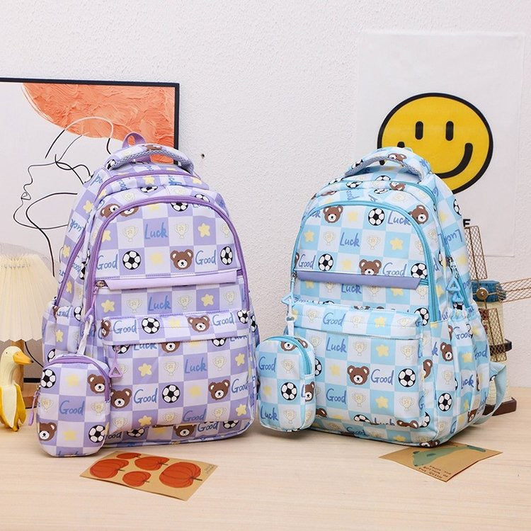 Capacity Cute Printed Bear High Primary Middle School Students' Schoolbags