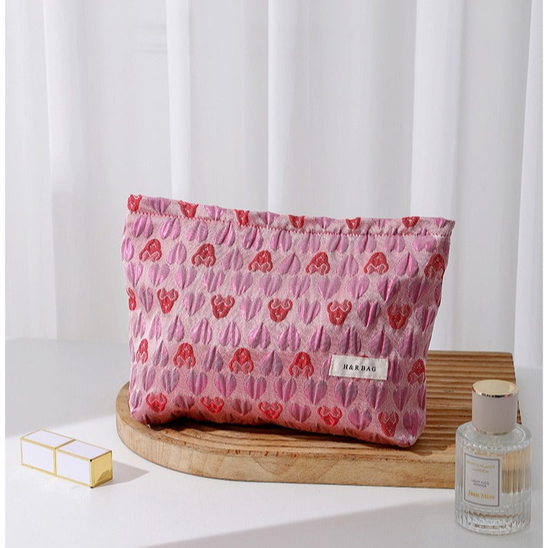 Korean Three-dimensional Love Portable Makeup Multifunctional Cosmetic Bags