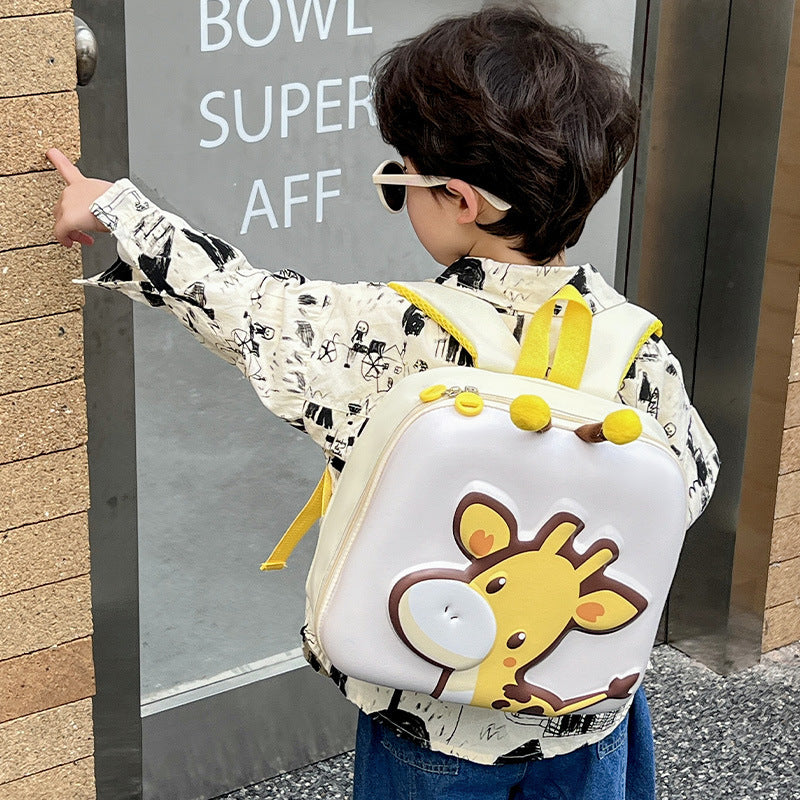 Dessin animé pour enfants coquille d'oeuf mignon cerf tridimensionnel garçons sacs à dos pour enfants