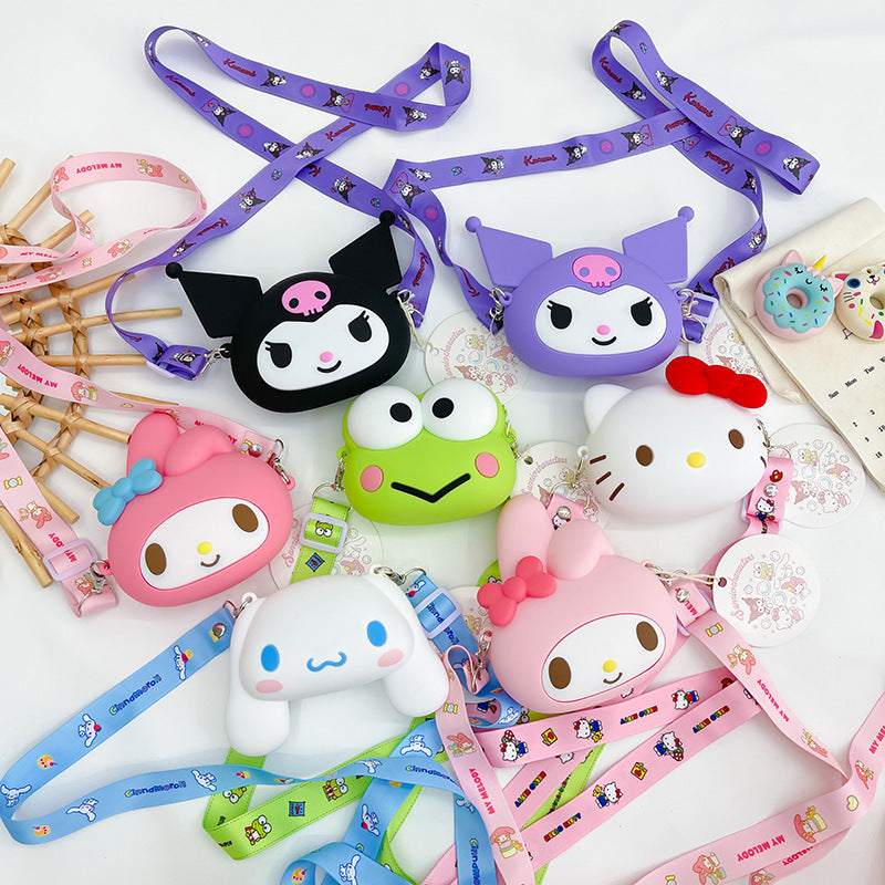 Magnifiques porte-monnaie en silicone pour enfants, chat Melody Clow