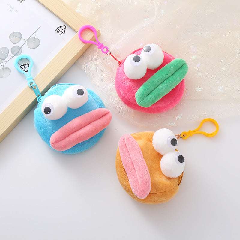 Creative Sausage Mouth Plush Doll Funny Coin Purses