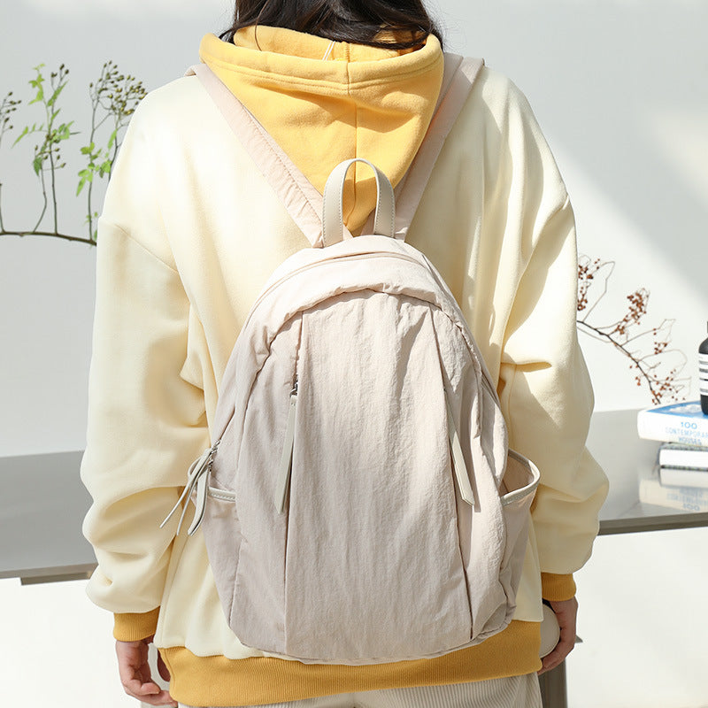 Women's Artistic Canvas Simple Pleated Washed Fashion Backpacks