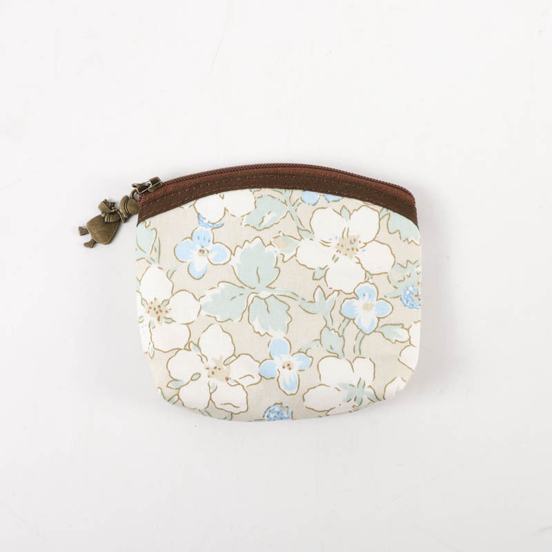 Mini Cute Cotton Print Thick Square Coin Purses