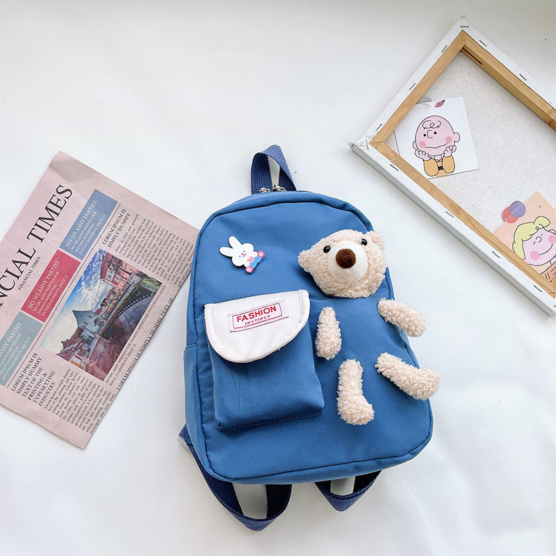 Children's Cartoon Cute Bear Large Capacity Nylon Children's Backpacks