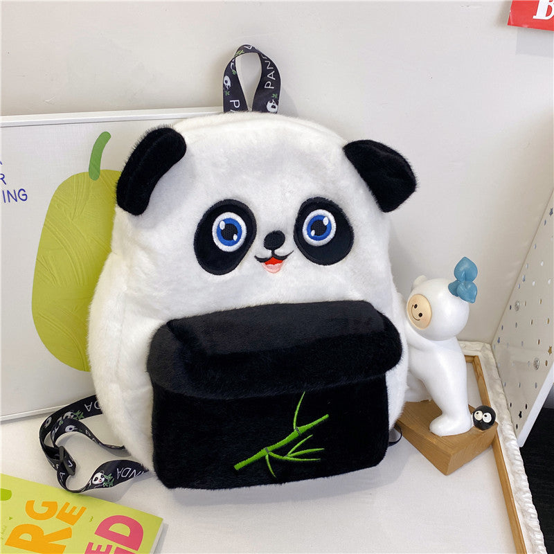 Children's Cartoon Panda Cute Souvenir Plush Chinese Children's Shoulder Bags