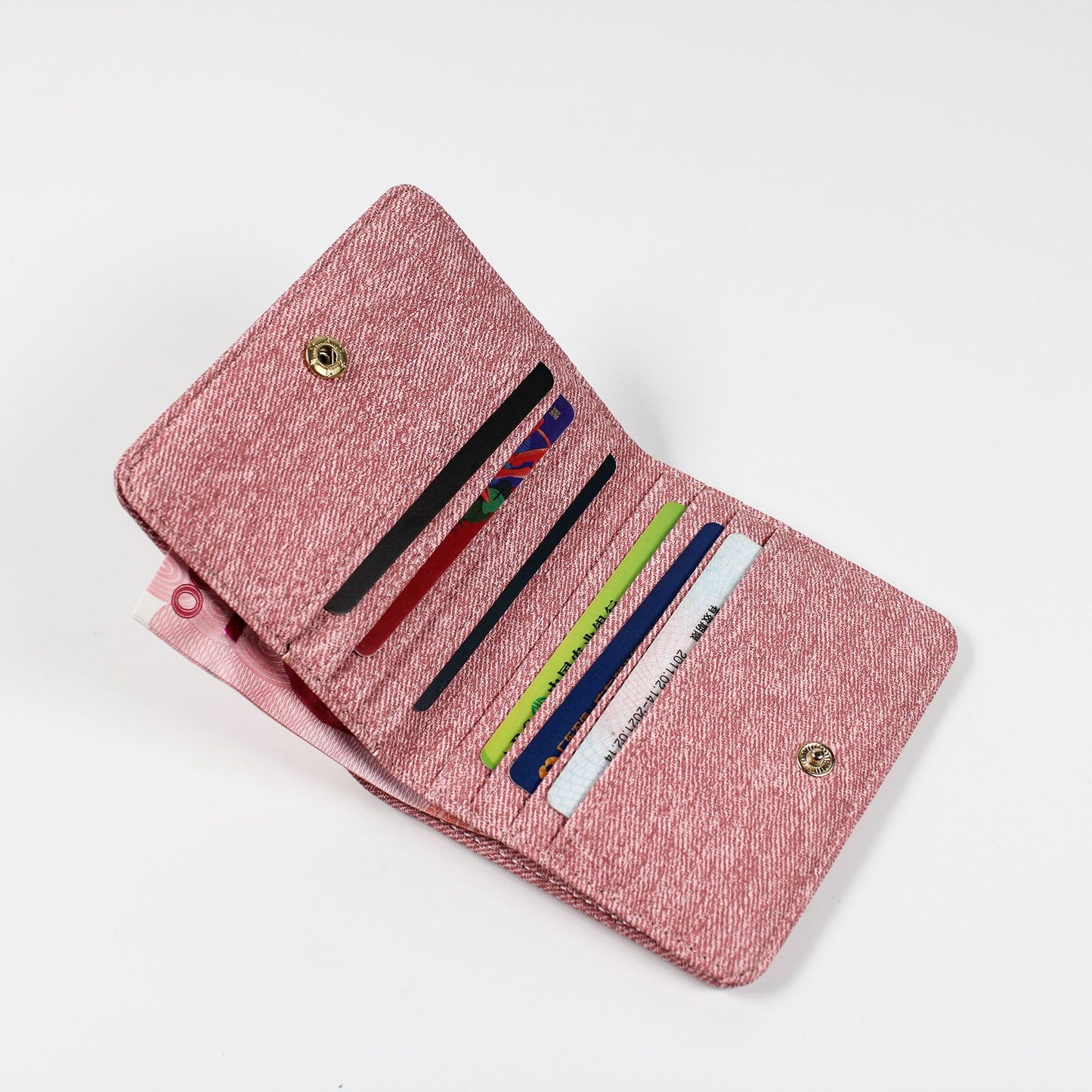 Trendy Portable Denim Pattern Cash Integrated Coin Purses