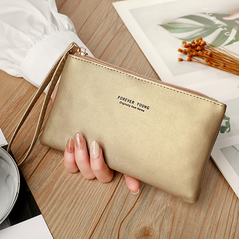 Pochette longue à fermeture éclair pour femmes, grands portefeuilles à la mode pour dames