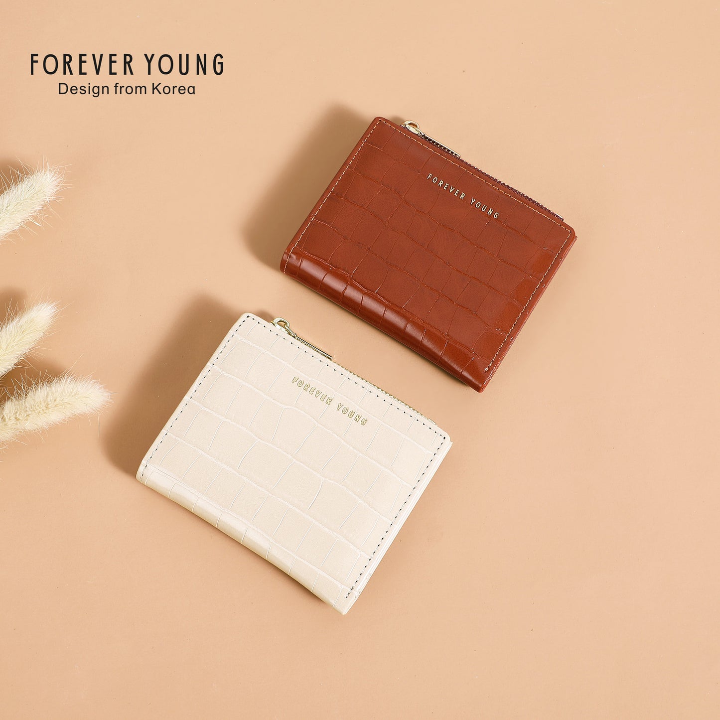 Portefeuilles pour femmes à motif de pierre courte, pochette Simple à la mode