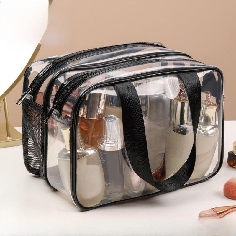 Transparent Large Capacity Dry Wet Separation Cosmetic Bags