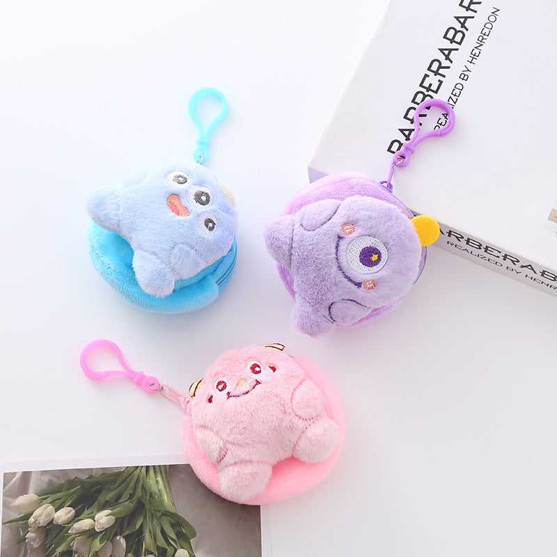 Size Monster Plush Cartoon Three-eyed Alien Coin Purses