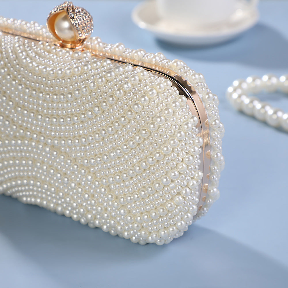 Women's Simple Portable Pearl Dinner Banquet Party Evening Bags