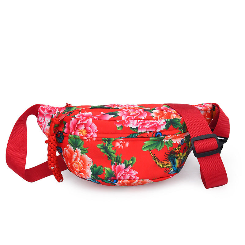 National Fashion Northeast Big Flower Western Waist Packs