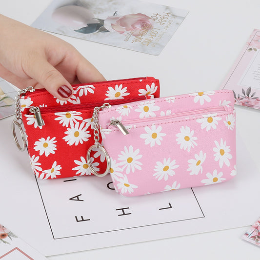 Women's Korean Style Small Fresh Little Daisy Coin Purses