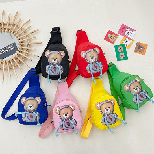 Children's Cartoon Cute Dressed Bear Boys Bags