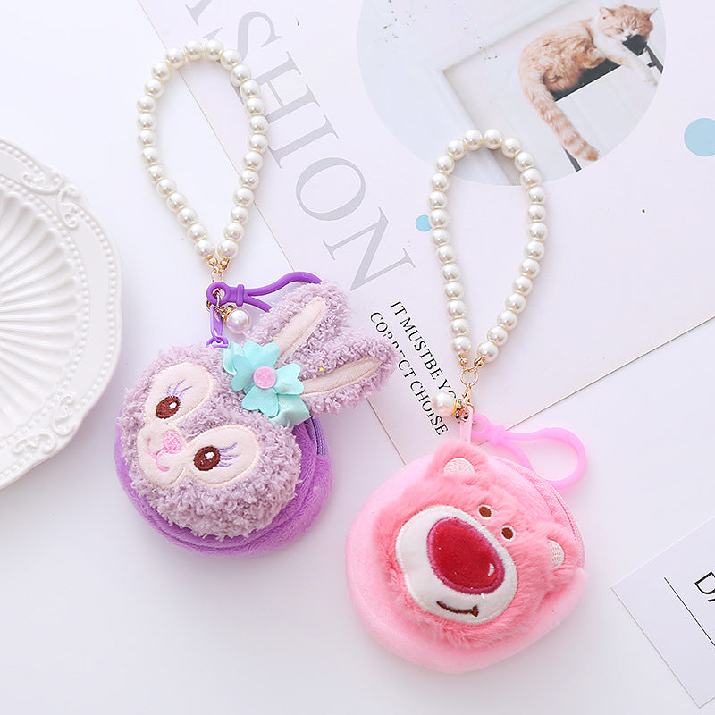 Creative Cartoon Cute Star Plush Earphone Card Holder