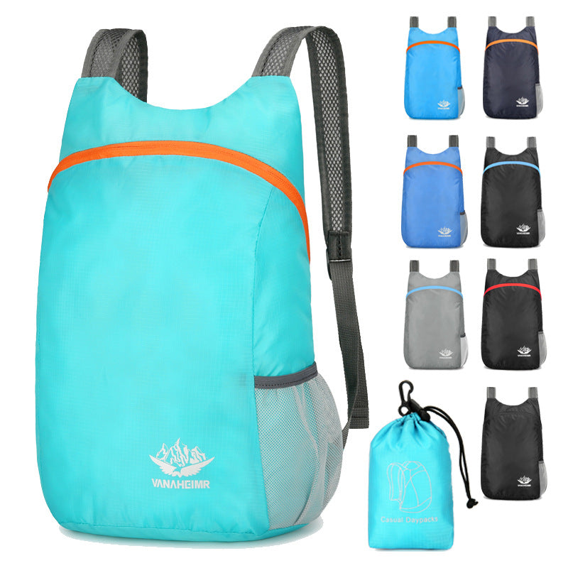 Women's & Men's & Folding Hiking Portable Waterproof Printed Sports Backpacks