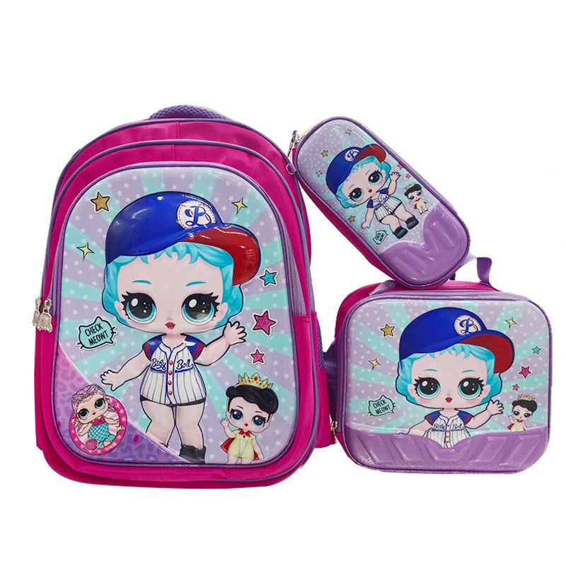 Cartoon Three-piece Detachable Film With Light Elementary School Students' Schoolbags