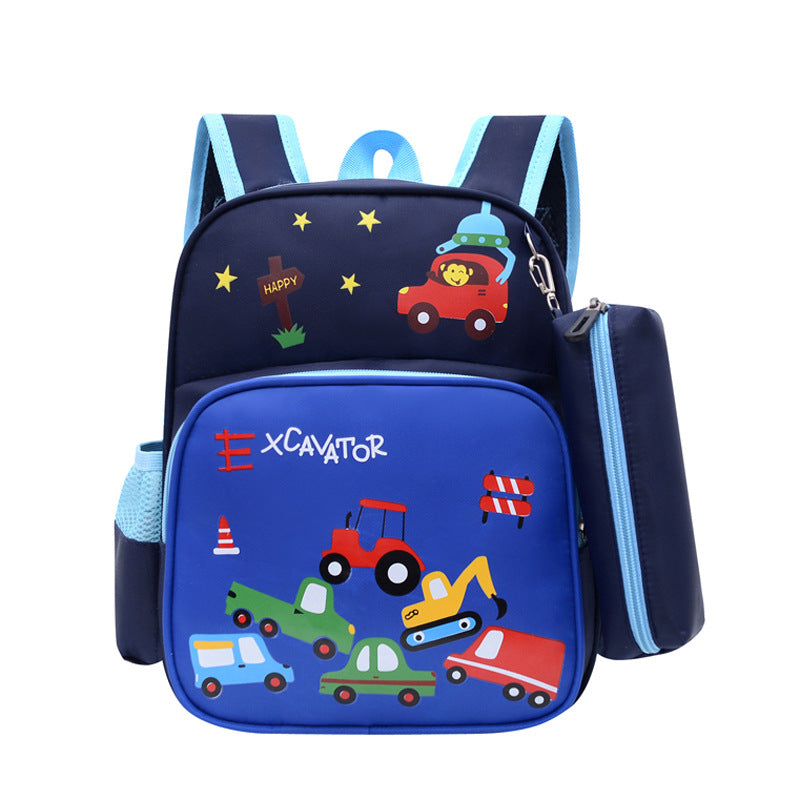 Children's Cartoon Pattern Large Capacity Car Kindergarten School Bags