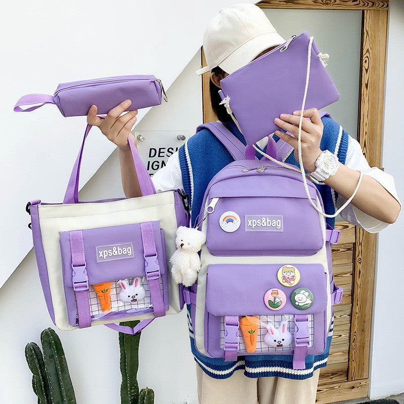 Korean Style For Primary Secondary Radish Travel Bags