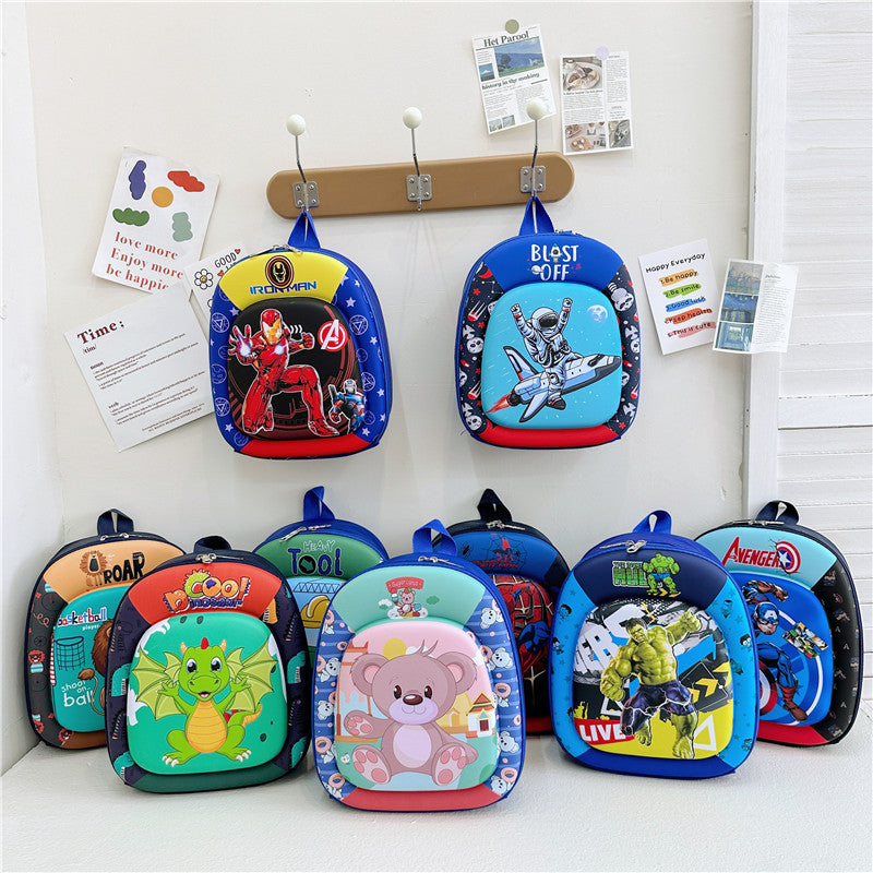 Children's Boys Cartoon Hard Shell Small Class Kindergarten School Bags