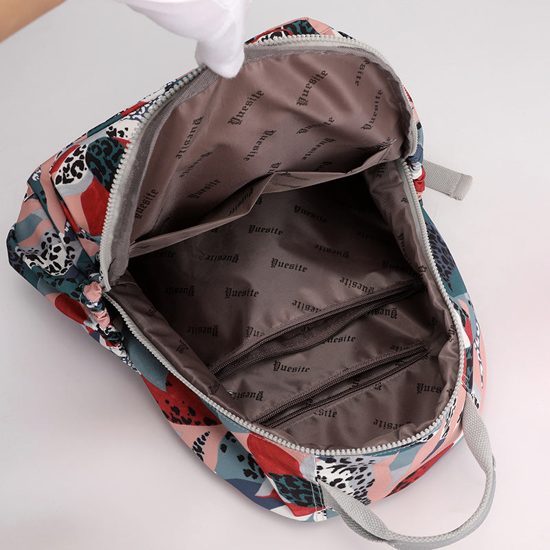 Women's Cool Stylish Nylon Flower Cloth Backpacks