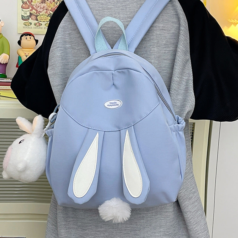 Lapin mignon petit sac à dos de dessin animé d'université féminine