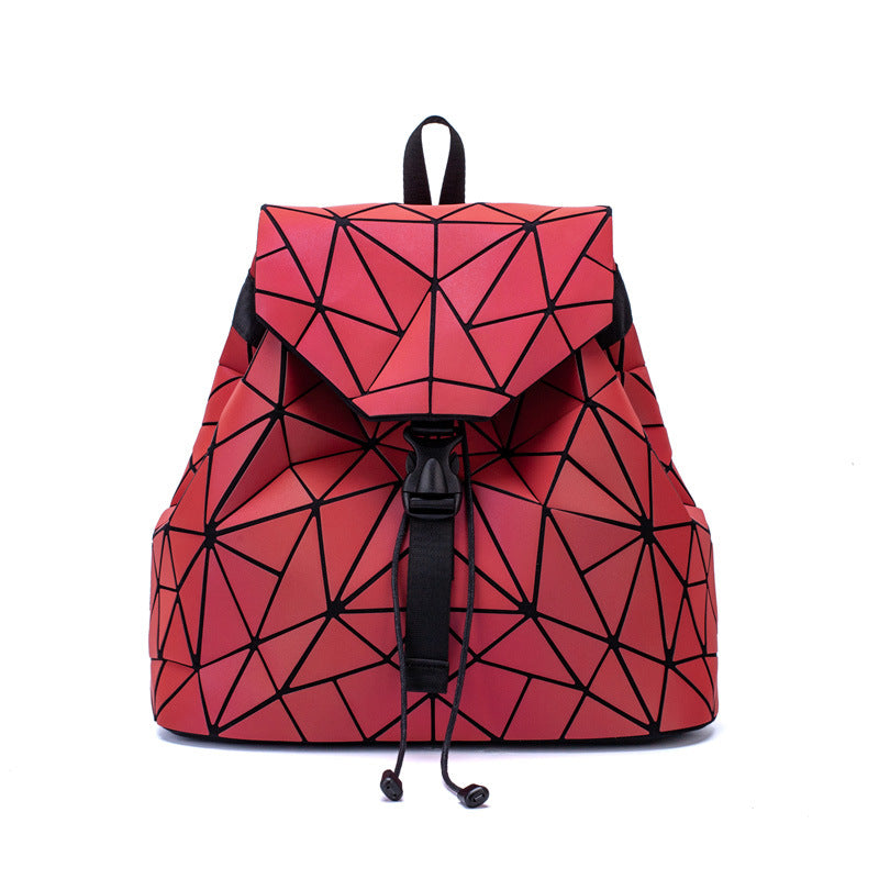 Women's Geometric Night Song Colorful Rhombus Trendy Backpacks