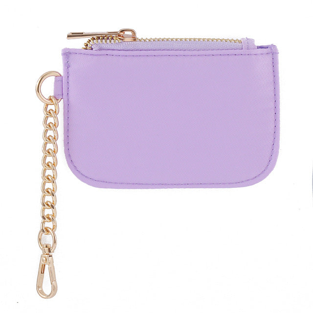 Women's Nylon High-grade Metal Zipper Waterproof Mini Purses