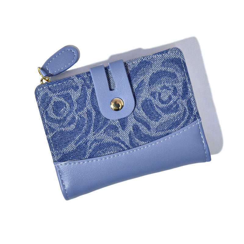 Women's Denim Pattern Korean Style Exquisite Practical Ladies Wallets