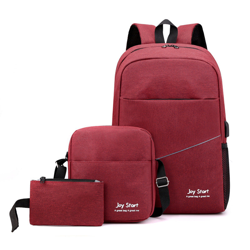 Men's Business Three-piece Set Fashion Trendy Leisure Backpacks