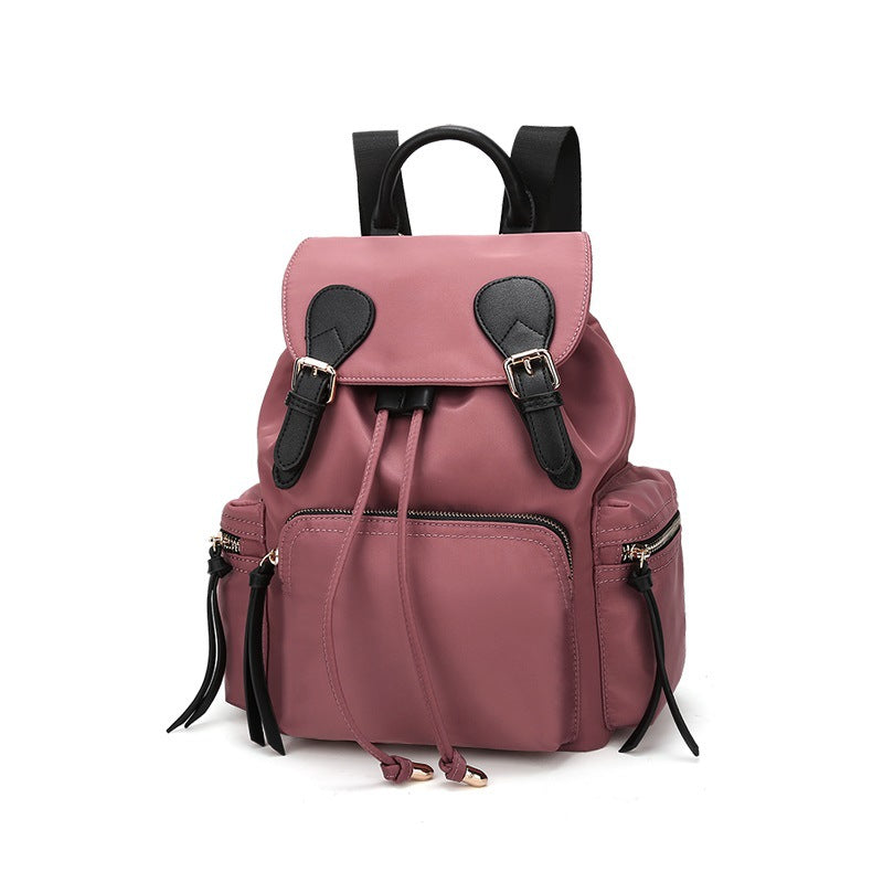 Women's Oxford Cloth Drawstring Flip Back Female Backpacks