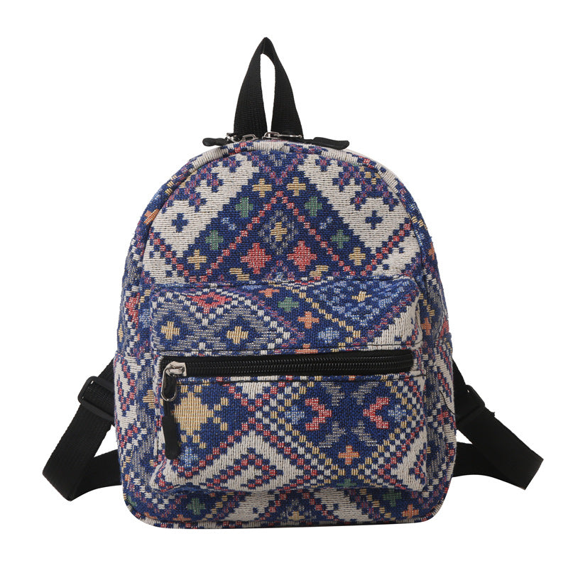 Large Capacity Canvas Retro Ethnic Style Backpacks