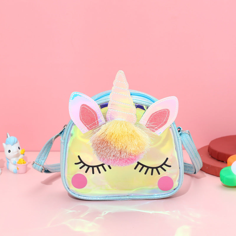 Sacs à bandoulière de rangement mignons licorne de dessin animé innovant pour enfants