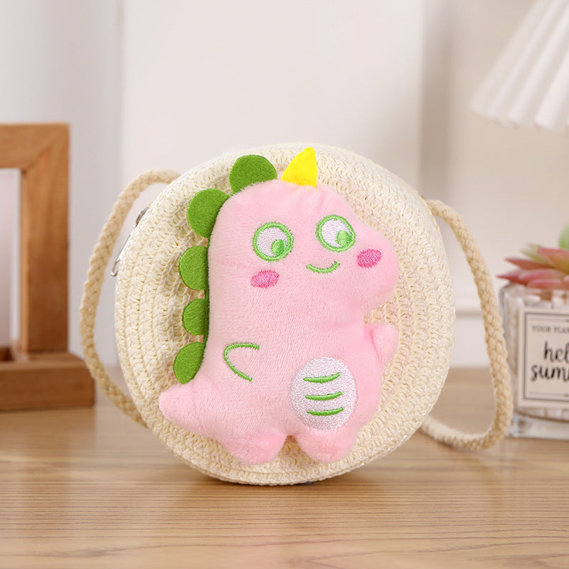 Children's Straw Woven Change Packet Cartoon Cute Children's Coin Purse