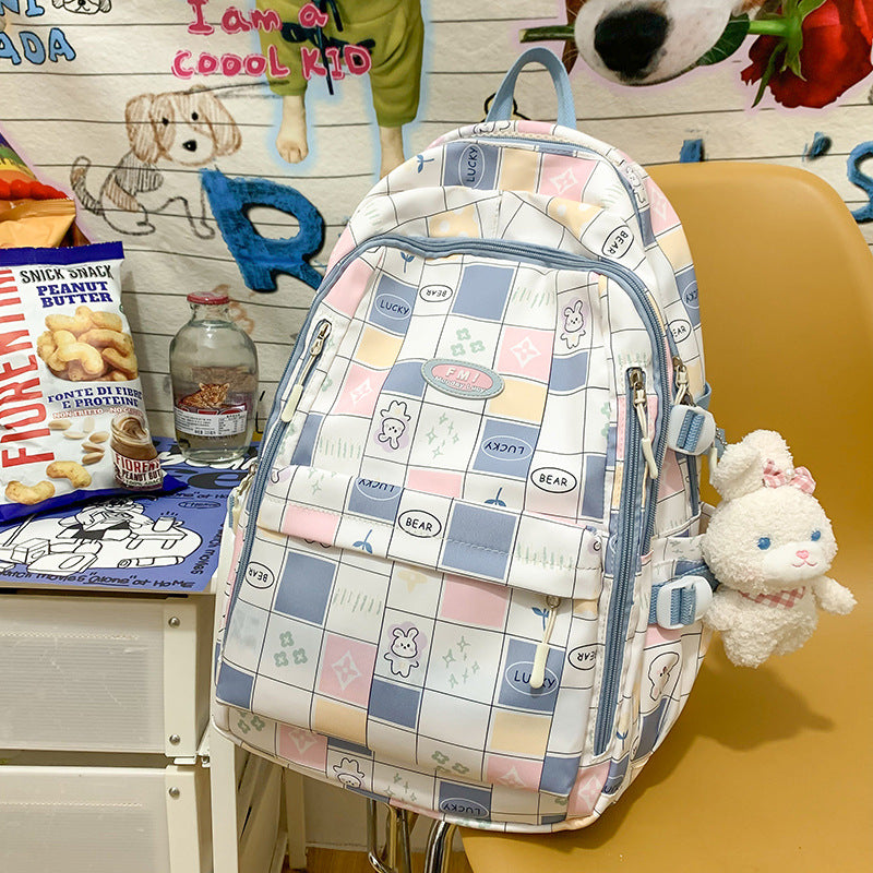 Primary Plaid Junior High Quality Custom Elementary School Students' Schoolbags