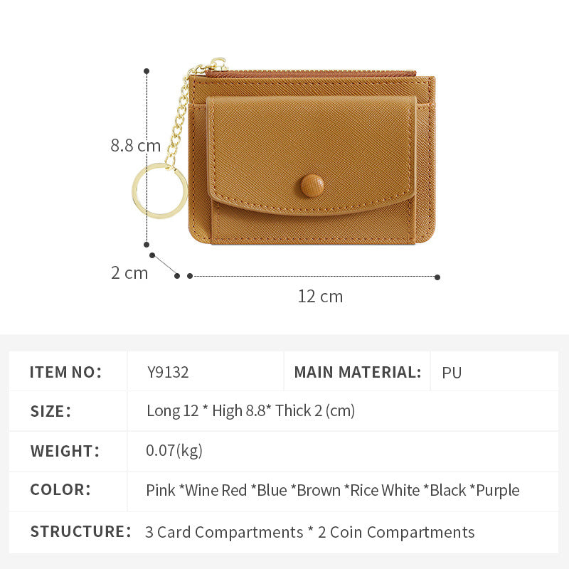 Porte-monnaie Simple et petit Style classique avancé pour femmes, mignon