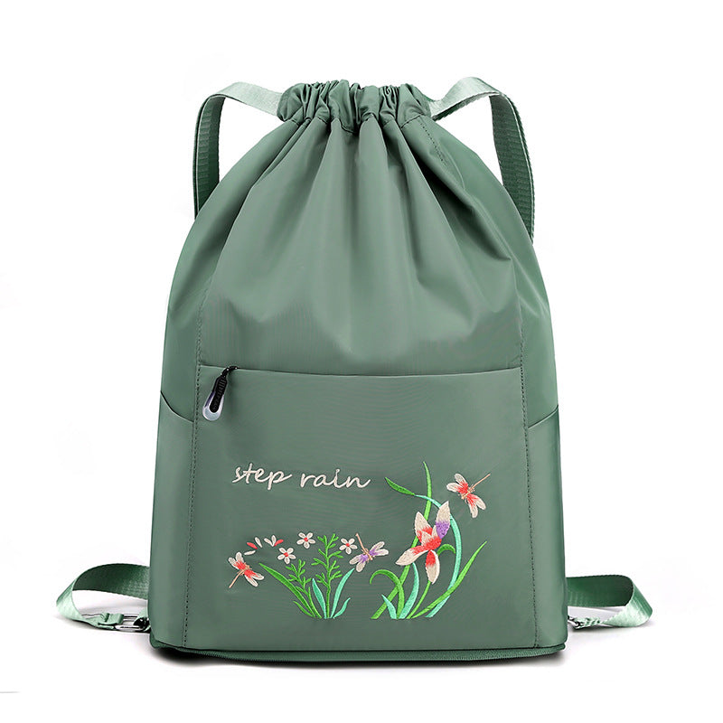 Women's Dry Wet Separation Large Capacity Embroidered Travel Bags