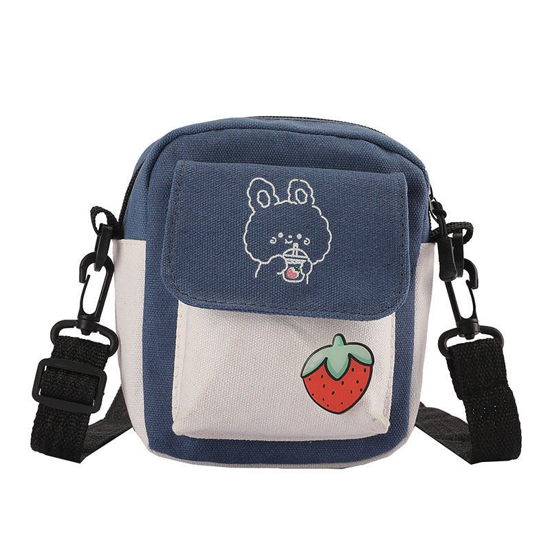 Canvas Small Female Summer Korean Style Cute Crossbody Bags